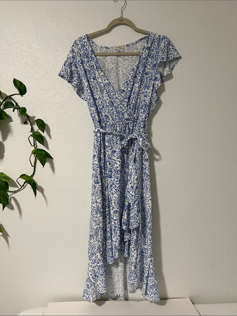 Blue Floral Wrap Maxi Dress - Women - Picture 2 of 4